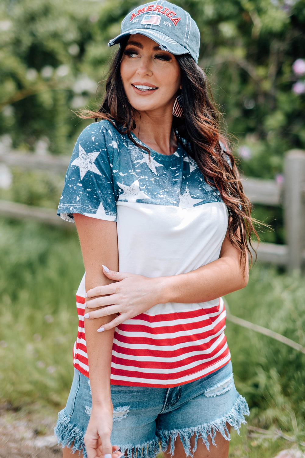 The US Stars and Stripes Inspired Top