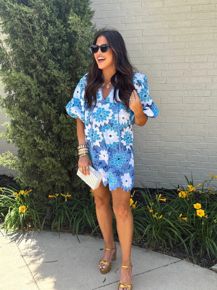 Deb Blue Bonnet Mini Dress