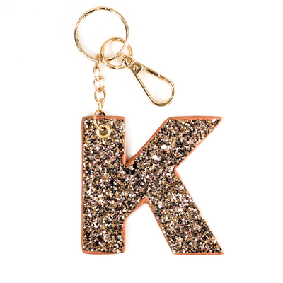 Kendall Glitter Initial Keychain - Final Sale