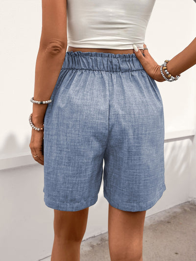 Perfee Frill Shorts with Pockets