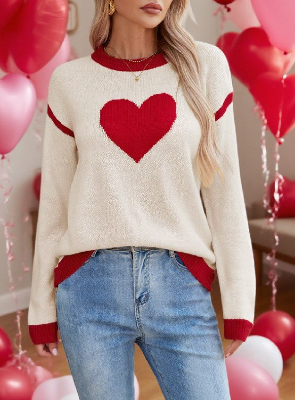 Heart Motif Sweater