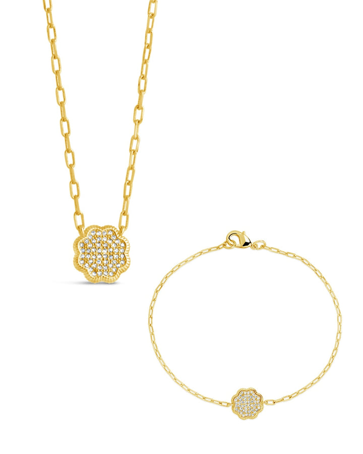 Raemy CZ Rose Petal Matching Set