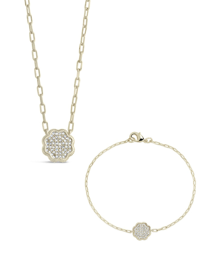 Raemy CZ Rose Petal Matching Set