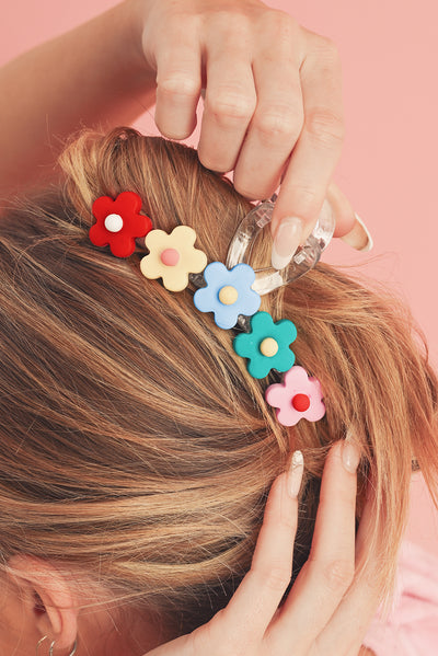 Light Blue Flowers Cute Hair Claw Clip