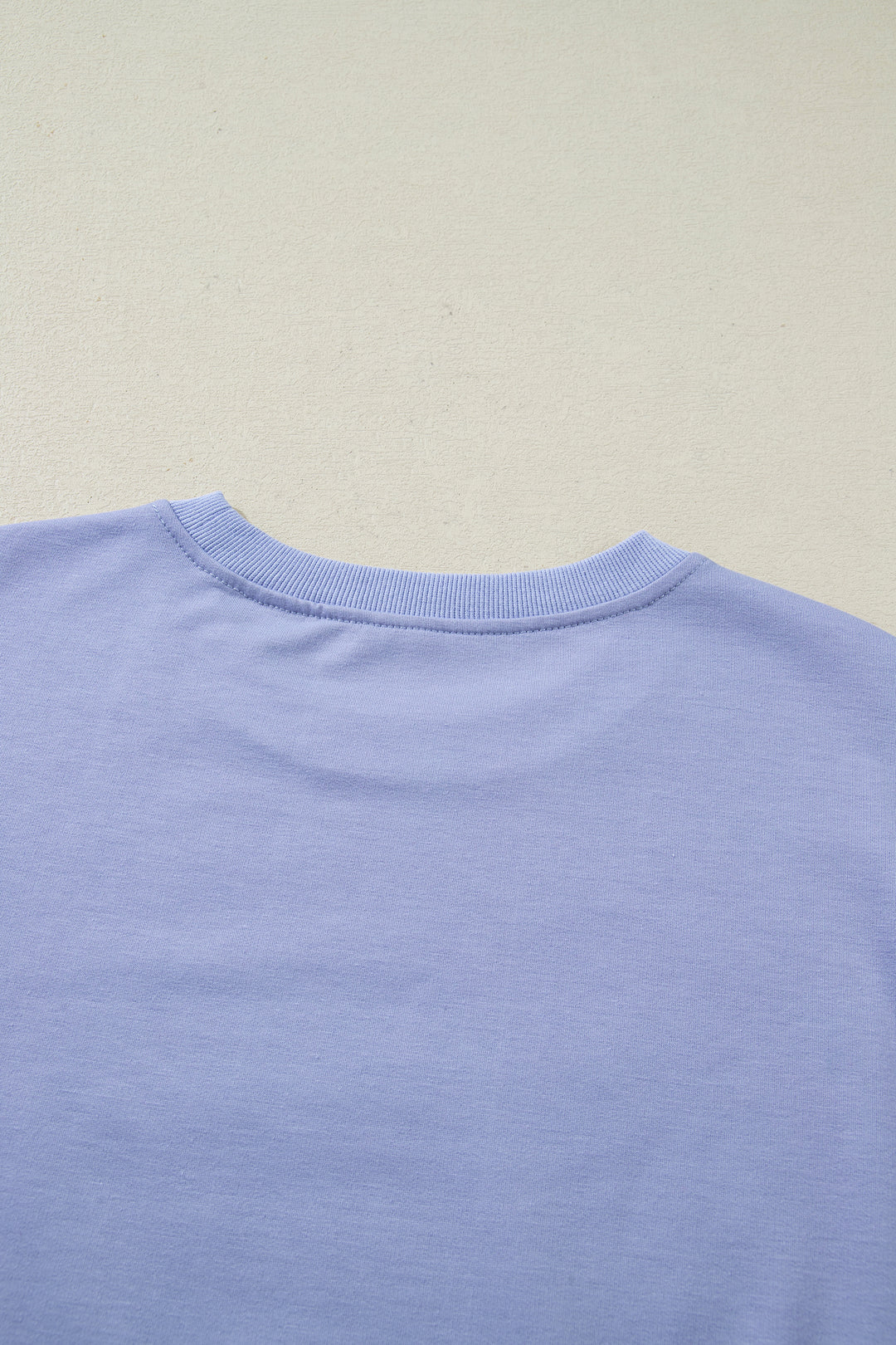 Beau Blue Flounce Long Sleeve Top Drawstring Pants Contrast Velvet Bow Knot 2pcs Lounge Set