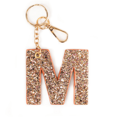 Kendall Glitter Initial Keychain - Final Sale