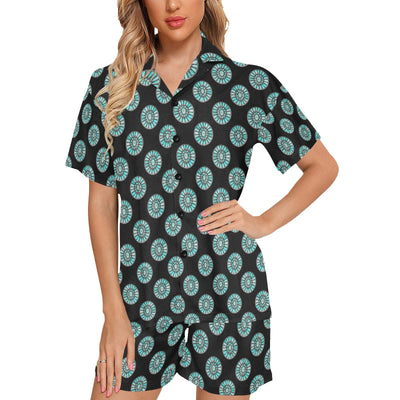 Turquoise Concho Women's Western Pajama Set