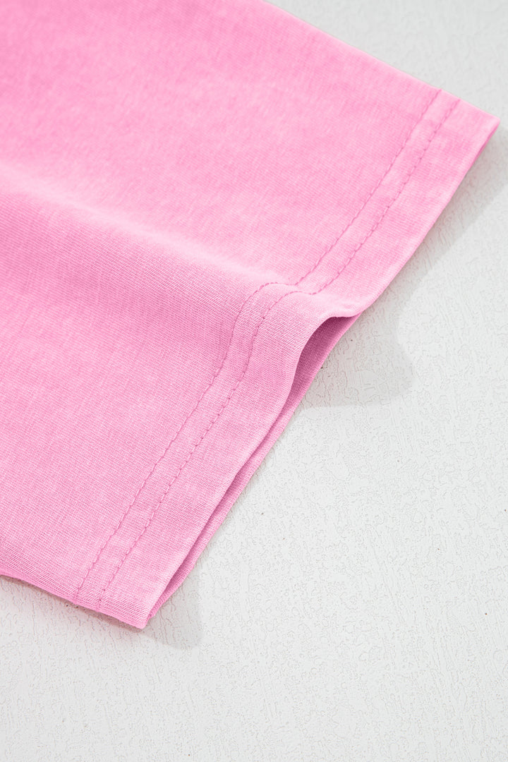 Sachet Pink Cotton Mineral Wash T Shirt