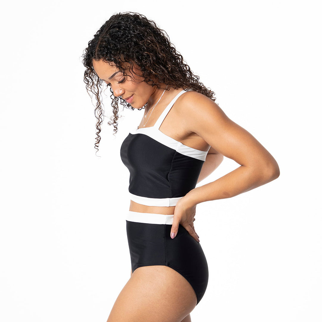 Square Neck Outline Tankini Top