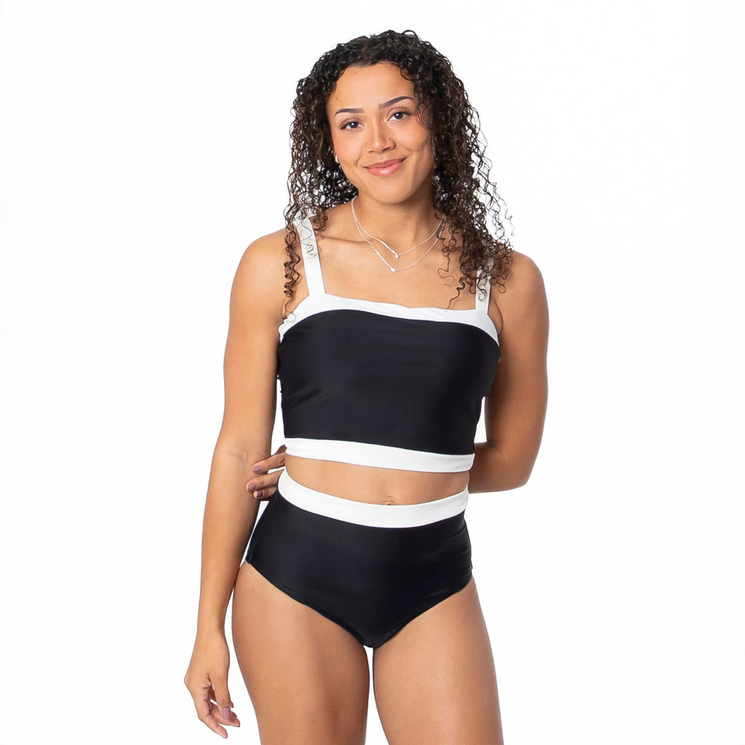 Square Neck Outline Tankini Top