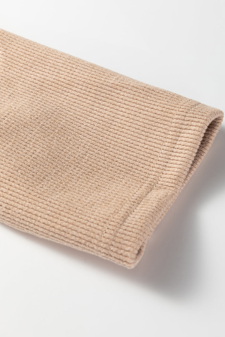 Casual Thermal Textured Lace Drawstring Baggy Hoodie