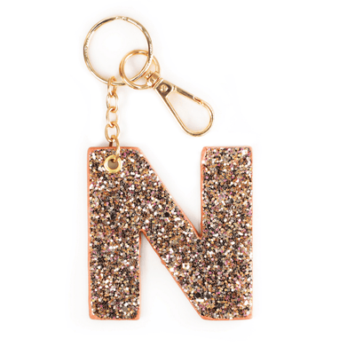 Kendall Glitter Initial Keychain - Final Sale