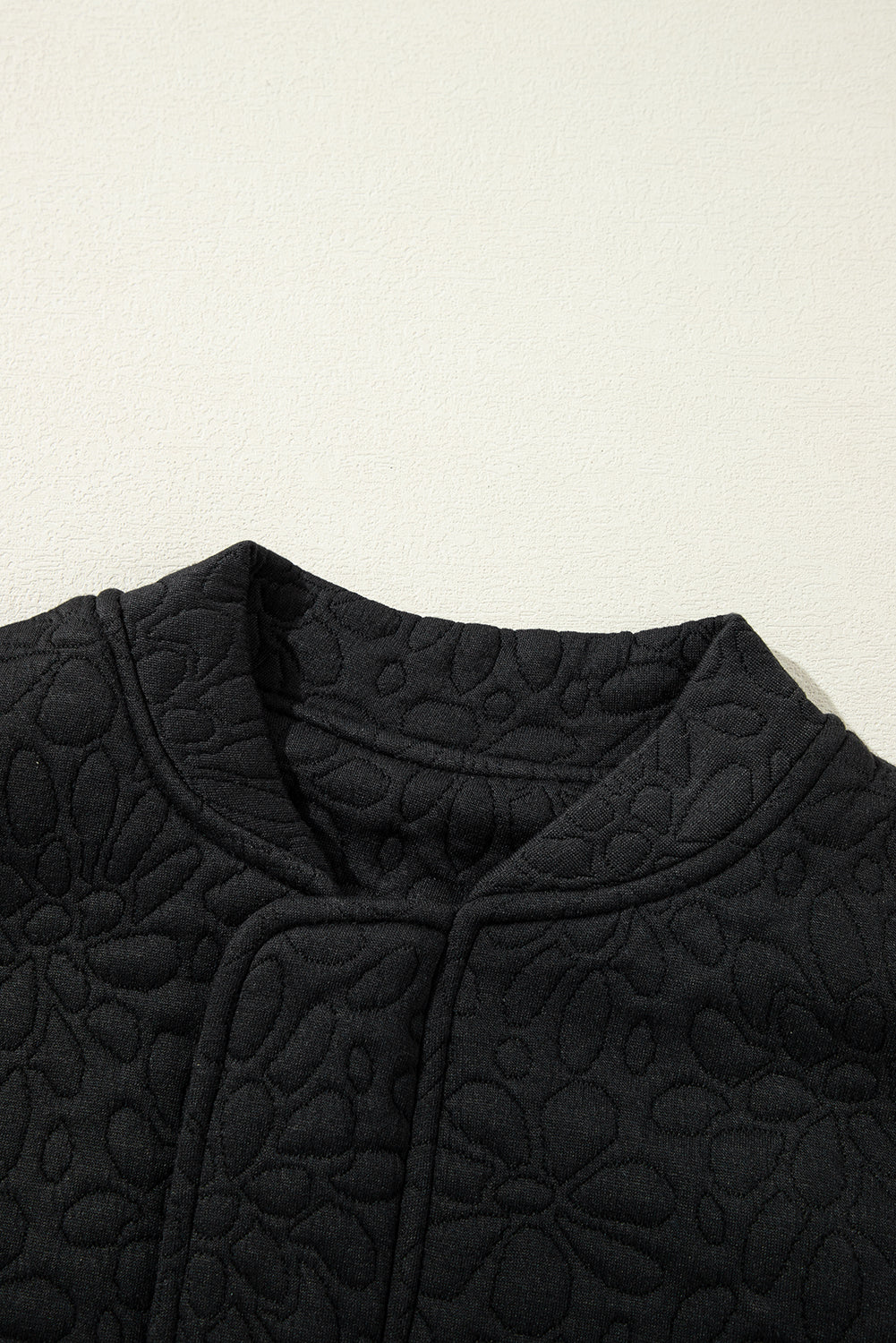 Black Floral Quilted Jacket