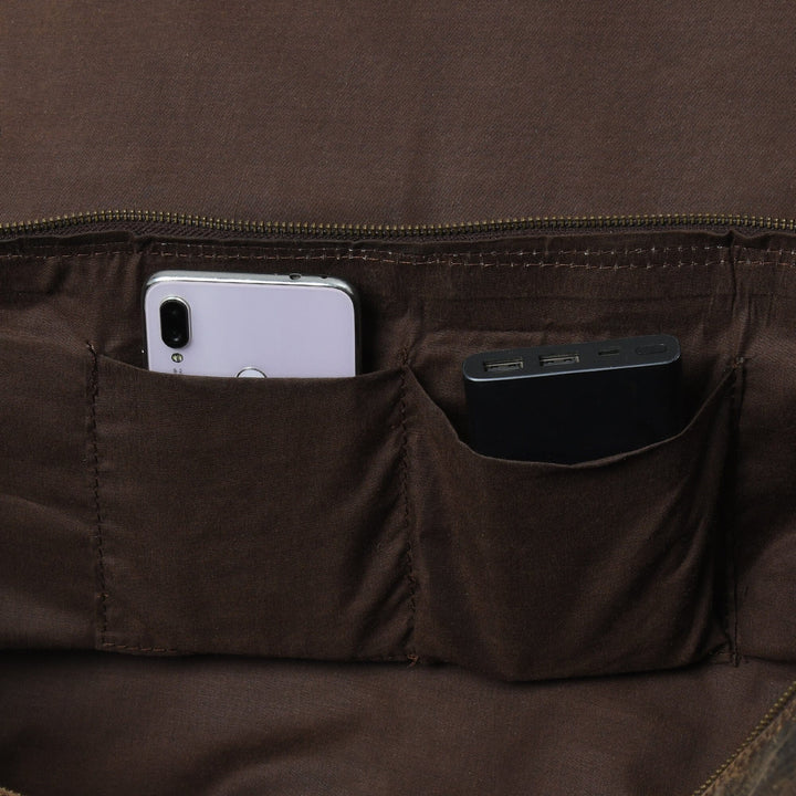 The Bolton Flap Duffel- Dark Brown