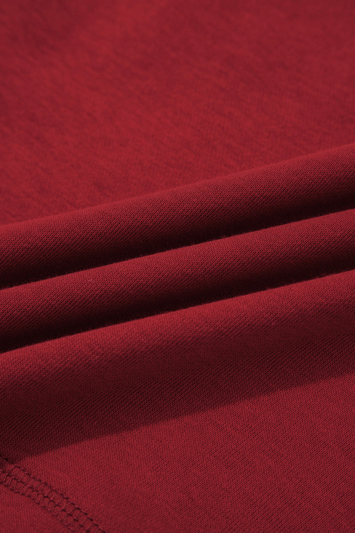 Racing Red Drop Shoulder Boxy Tee and Barrel Pants Set