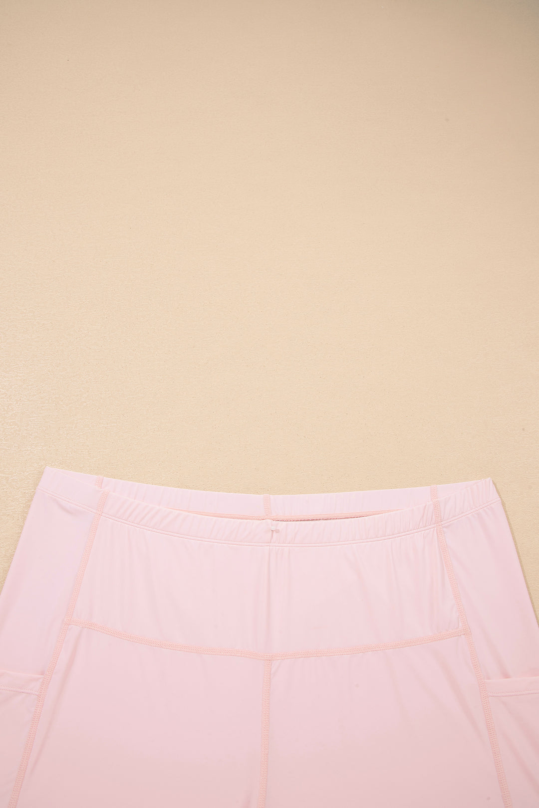 Pink Plus Size Build-in Shorts Sleeveless Dress With Short Two Piece Set