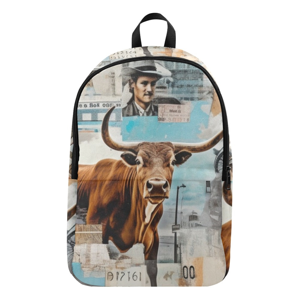 Vintage Bull Collage Western Backpack