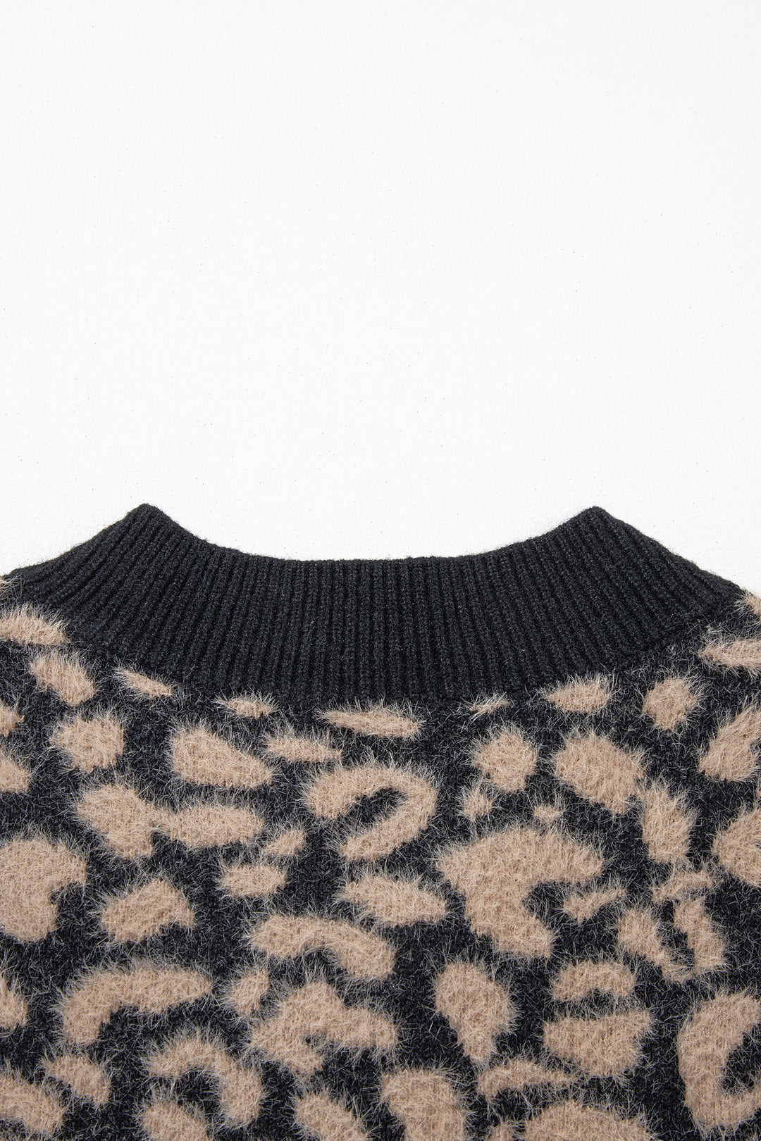 Pink Leopard Print Knit Sleeveless Regular Wash Sweater Vest