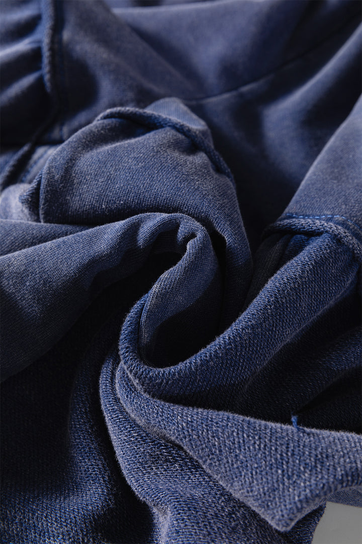 Ashleigh Blue Careys Mineral Wash Tiered Wide Leg Patchwork Drawstring Pants