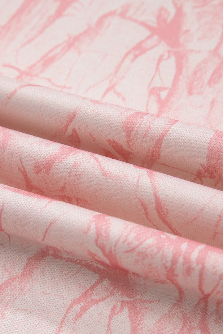 Pink Camo Mock Neck Baggy Sweatshirt