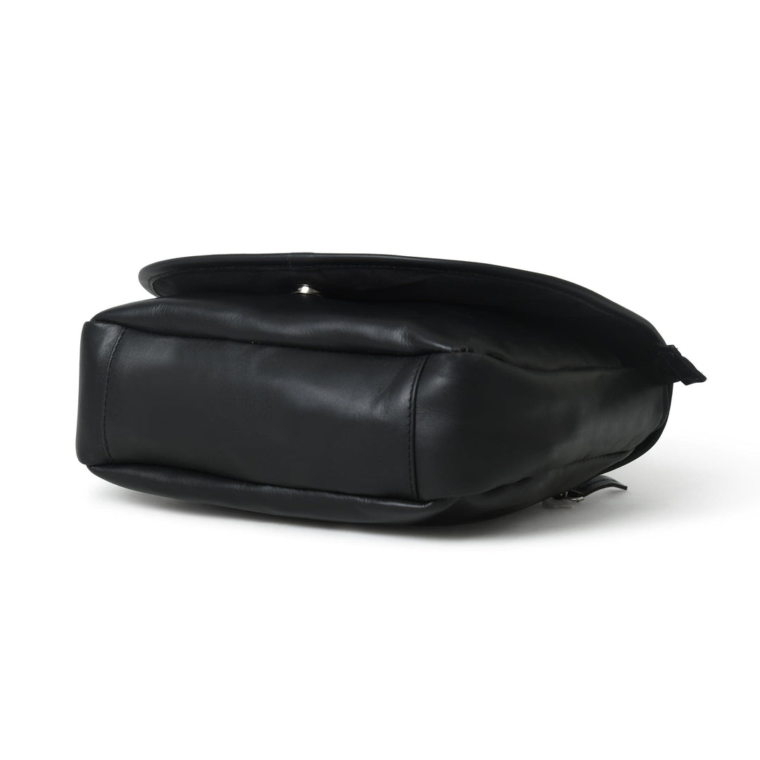 The Croco Satchel- Black