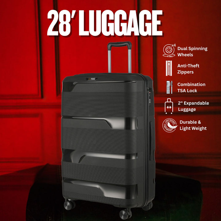 28-inch Black Hardcase Roller Luggage