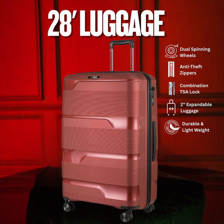 28-inch Red Hardcase Roller Luggage