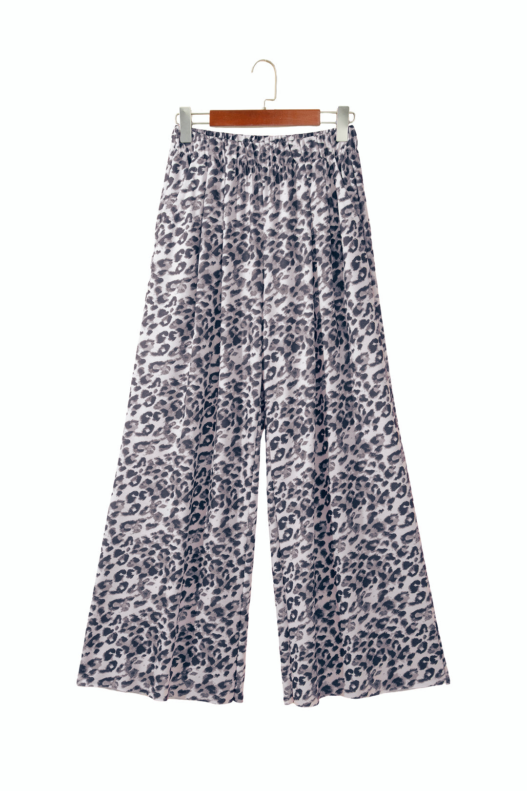 Multicolour Leopard Print Wide Leg Full Length Pants