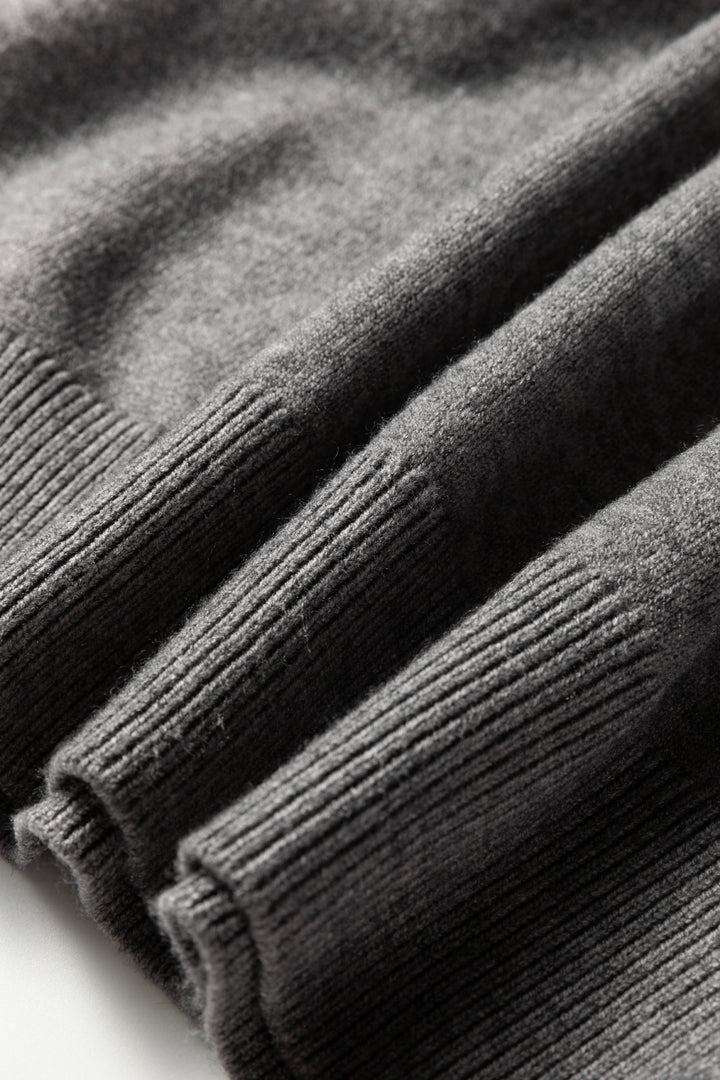 Sleet Lace Trim Patchwork Buttoned Cuffs Loose Sweater