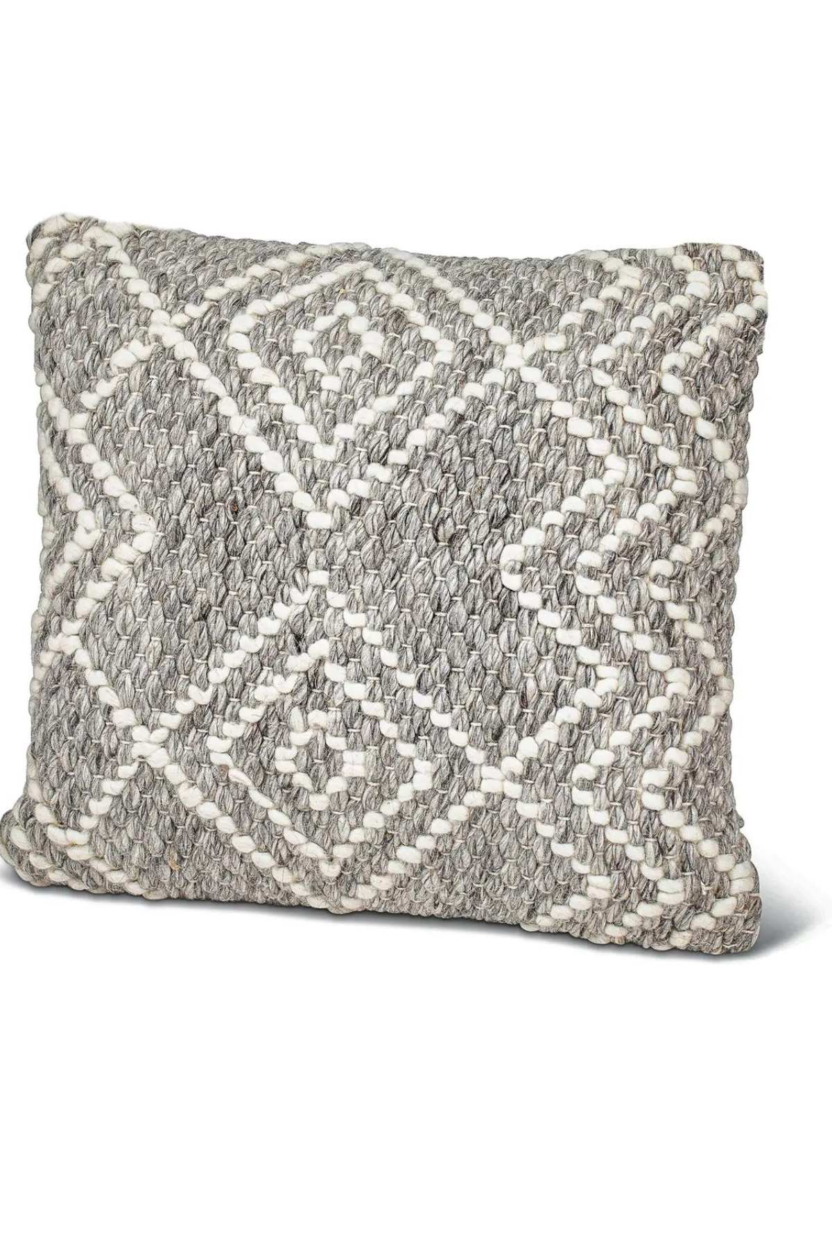 GREY DIAMOND PILLOW 20X20