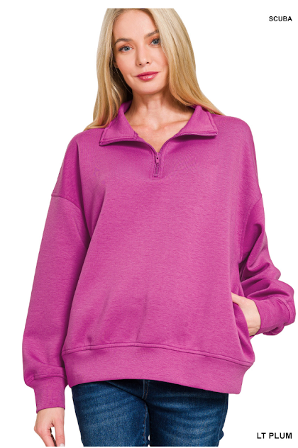 Zenana Half-Zip Pullover