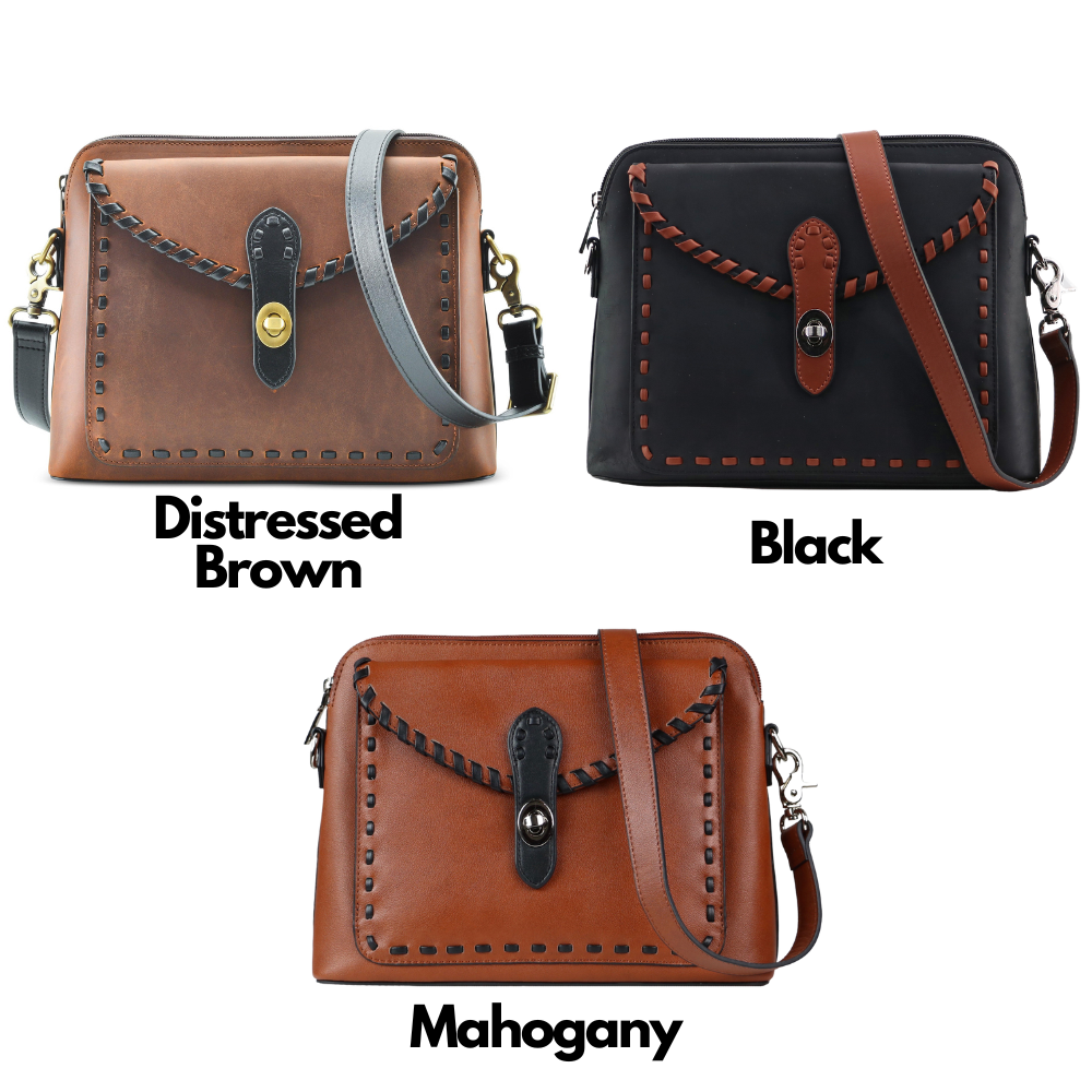 Concealed Carry Evelyn Leather Crossbody by Lady Conceal