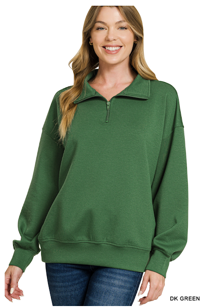 Zenana Half-Zip Pullover