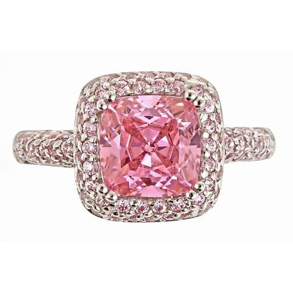 Sterling Silver Pink CZ Legacy Ring