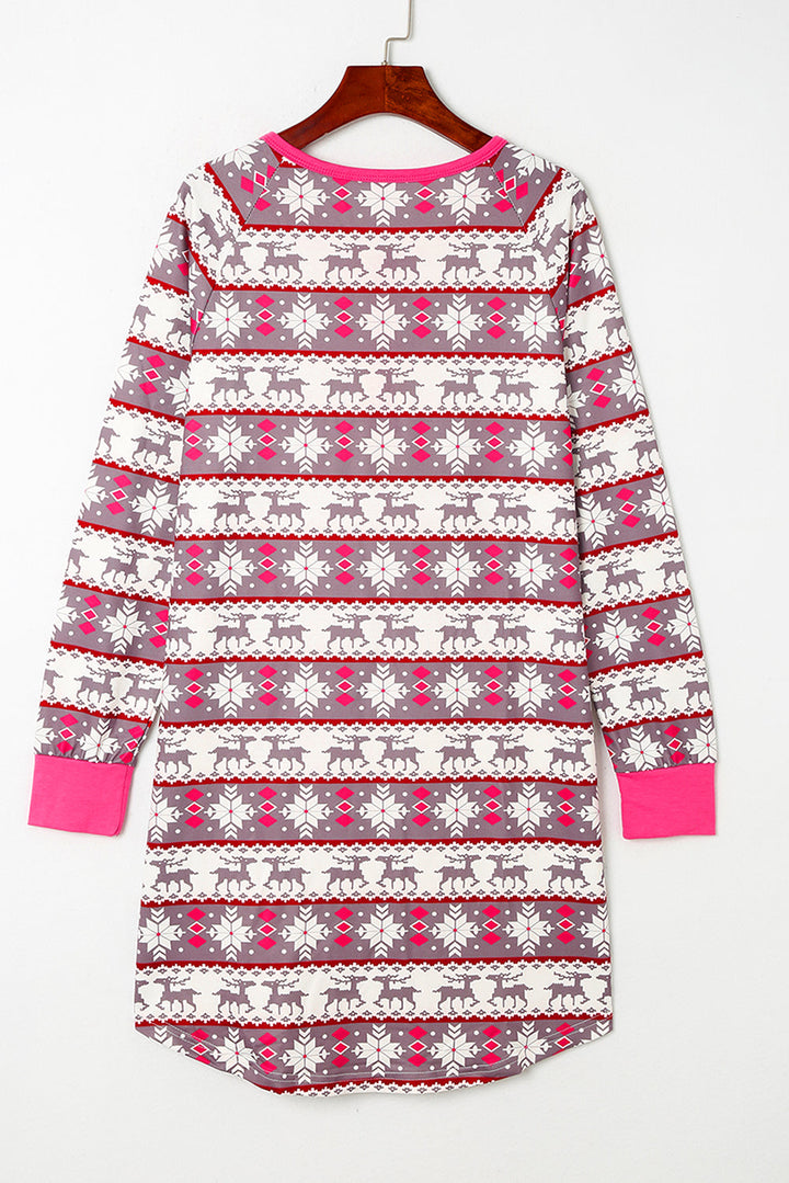 Avery Pattern Henley Pajama Dress