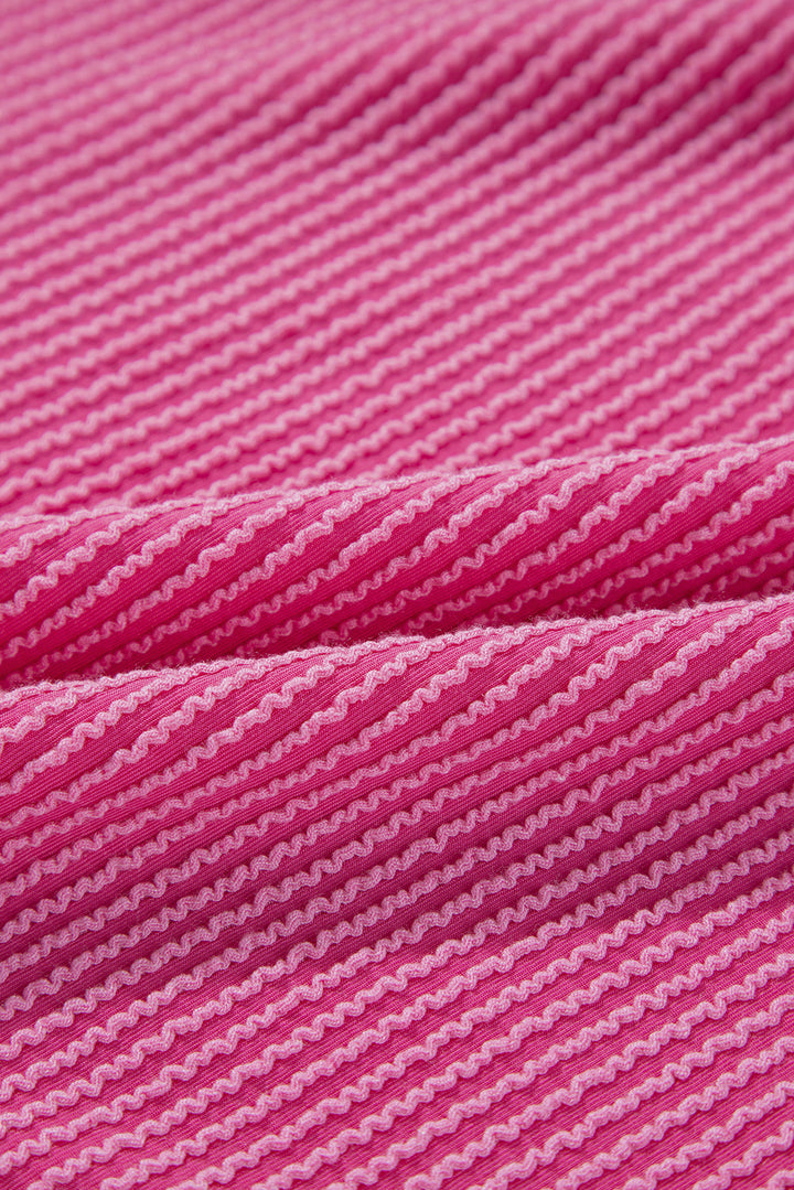 Blake Corded V Neck Bubble Sleeve Blouse