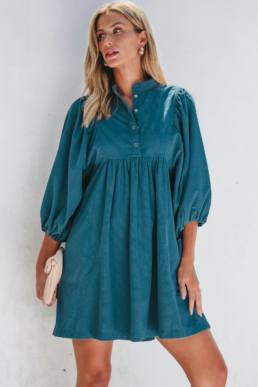 Charlie Corduroy Button Dress