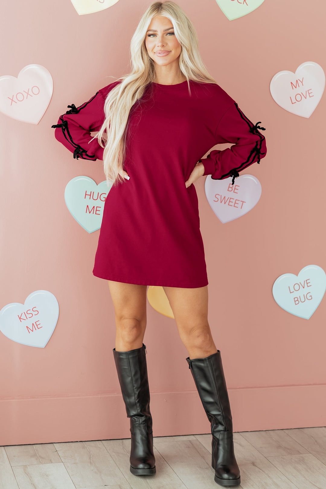 Priscilla Drop Shoulder Sweatshirt Dress