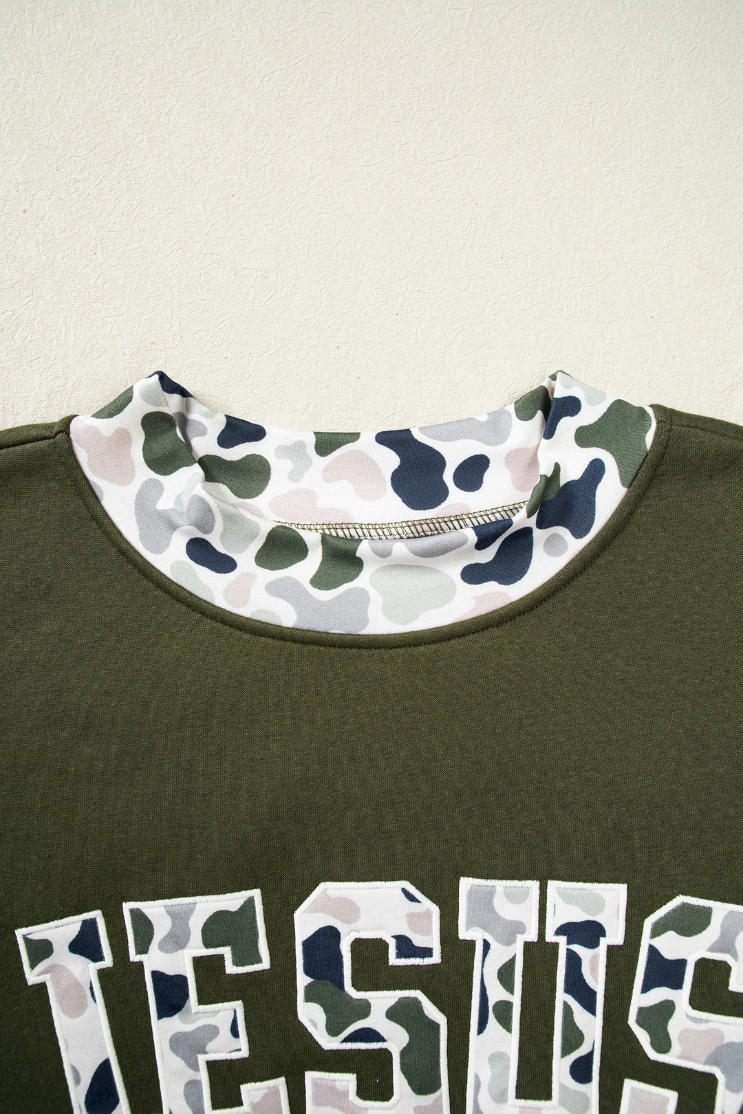 Coffee Western Contrast Detail Letter Graphic Baggy Sweatshirt