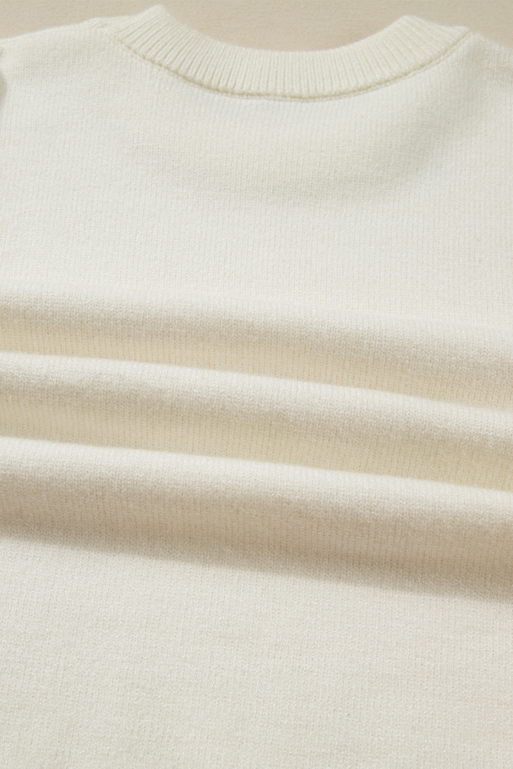 White Sequined Bow Graphic Christmas Holiday Sweater