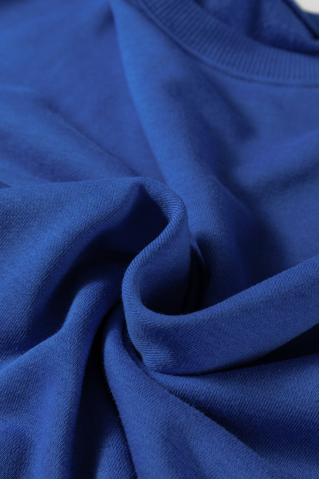 Sky Blue Varsity Stripe Detail Drop Shoulder Pullover Mini Skirt Set