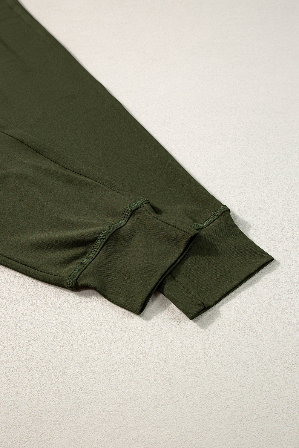 Moss Green Drawstring Waist Pocketed Joggers