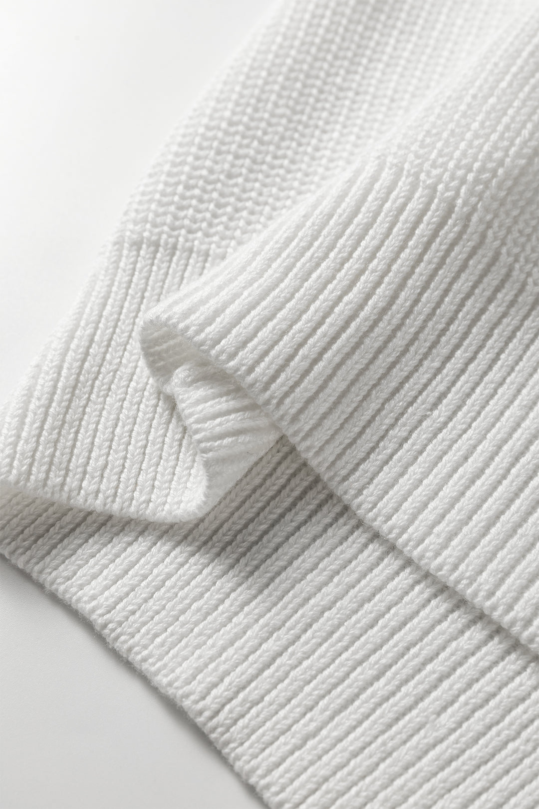 White Asymmetric Neck Drop Shoulder Baggy Slouchy Sweater