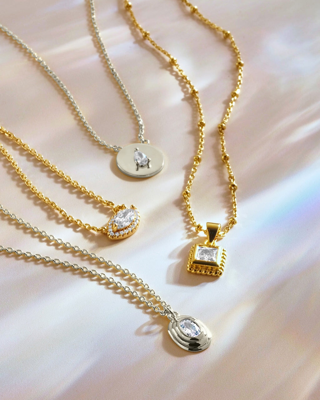 Betsy Oval CZ Pendant Necklace