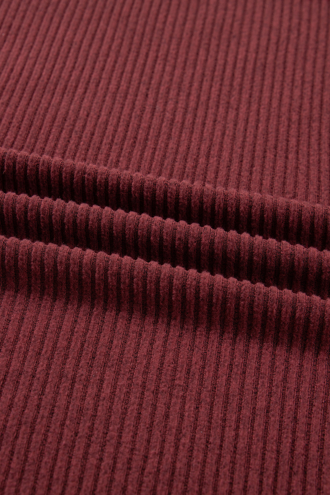 Wild Ginger Plus Size Ribbed Button Decor Long Sleeve Loose Top