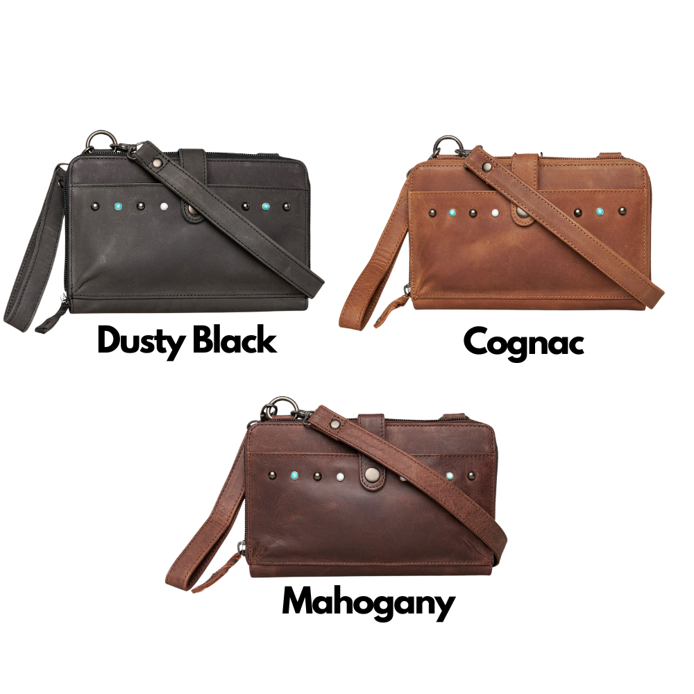 Concealed Carry Millie Leather Crossbody Organizer by Lady Conceal - Small