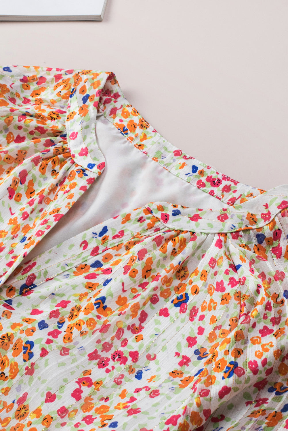 Multicolor Boho Floral Print Button Front Shirt