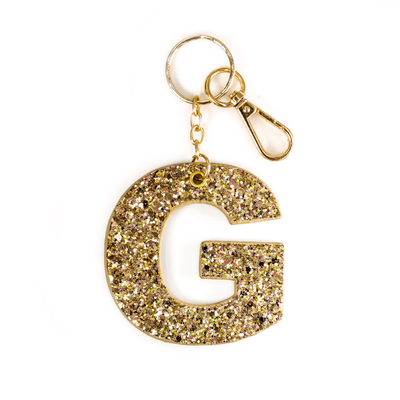 Kendall Glitter Initial Keychain - Final Sale