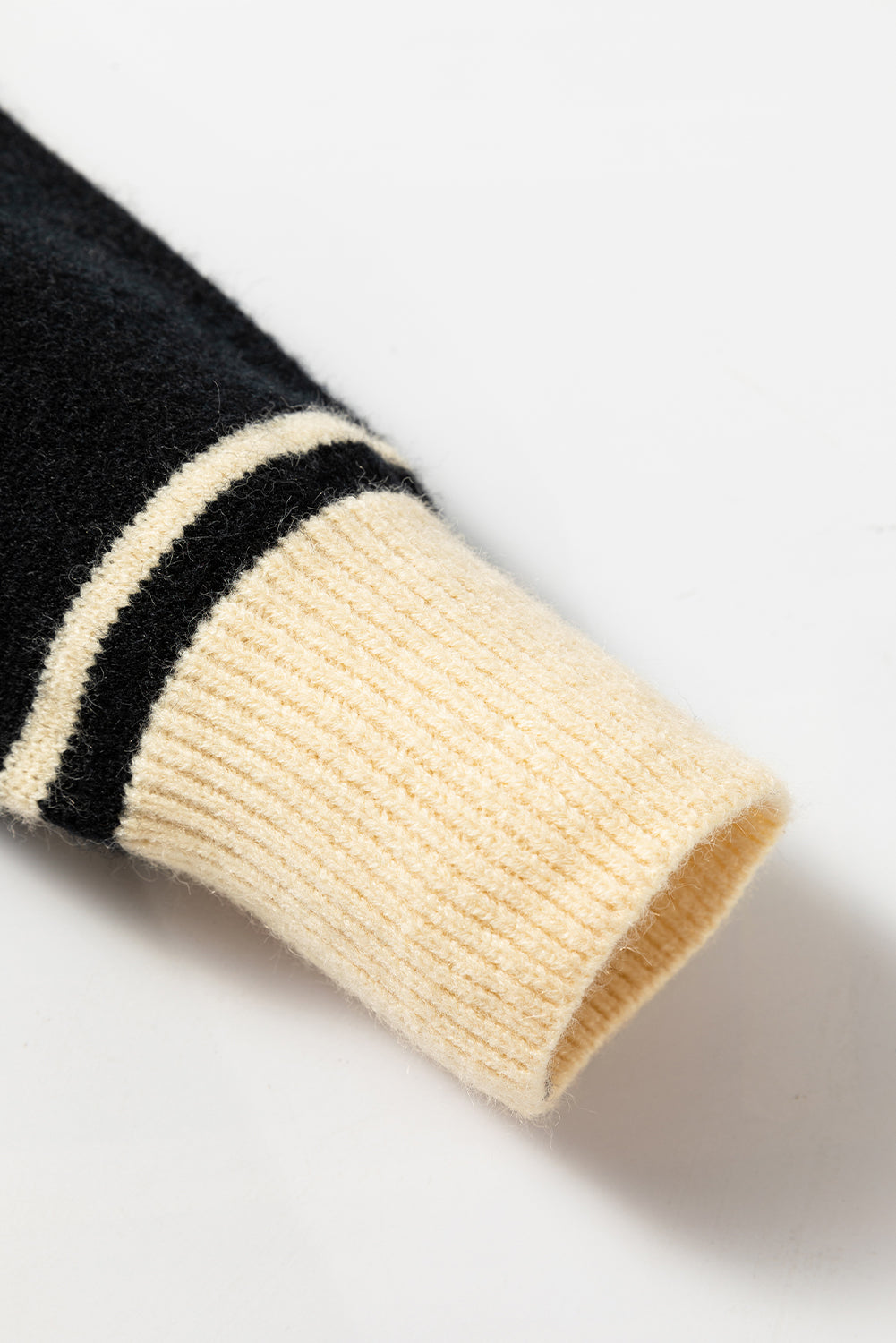 Briella Colorblock Stripe Collared Sweater