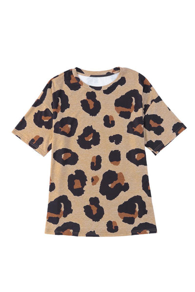 Boyfriend Leopard Print Loose T Shirt